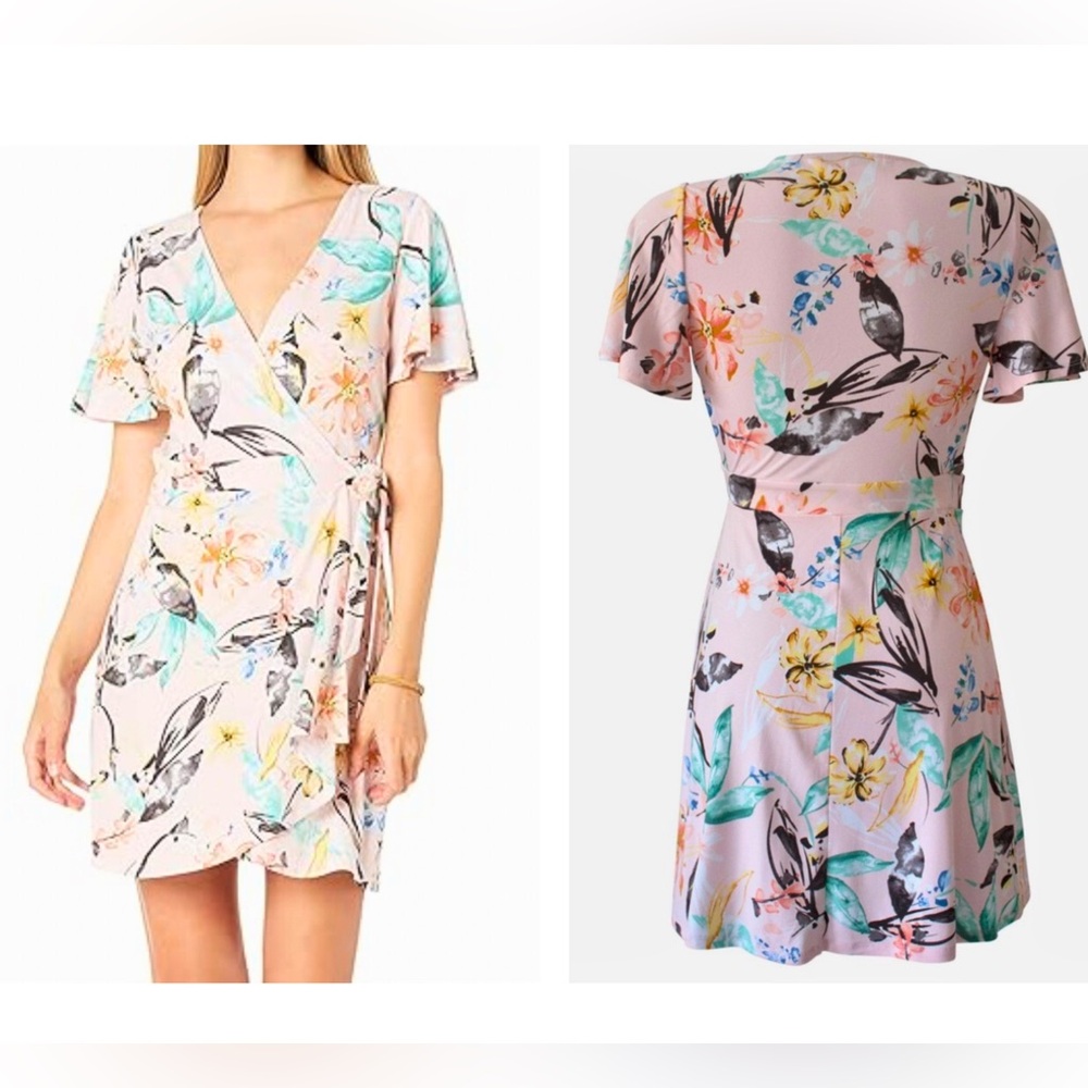 BCBGENERATION Floral Wrap Dress